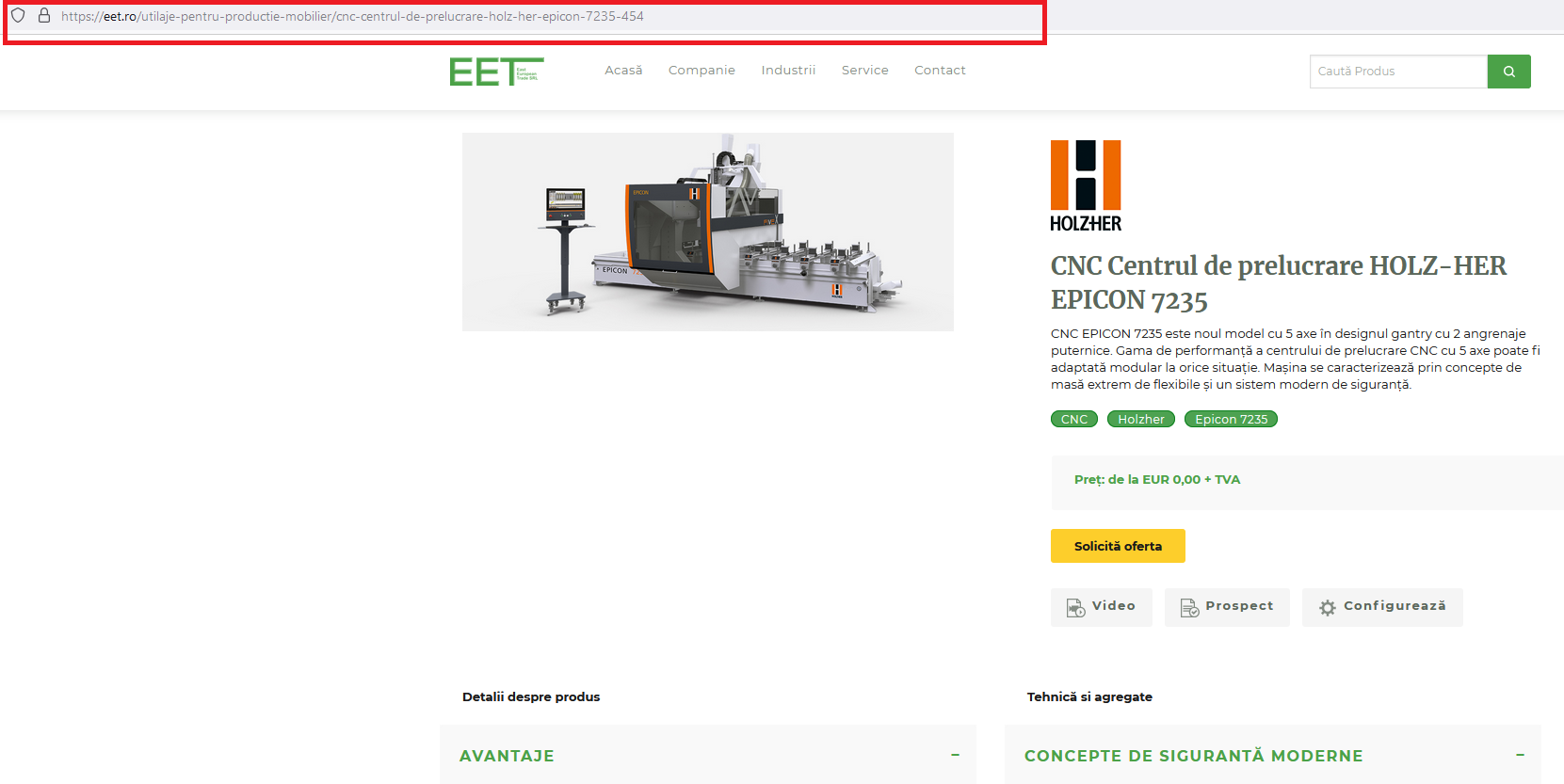 CNC Centrul de prelucrare HOLZ-HER EPICON 7335